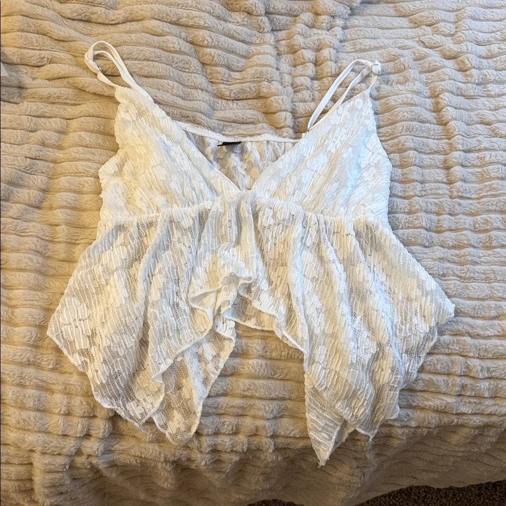 SHEIN White Textured Tank Top